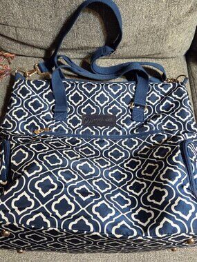 Sarah Wells "Lizzy" Navy Parent Tote & Diaper Bag